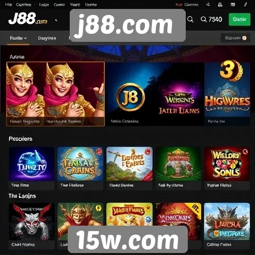 Recursos de jogos disponíveis no site j88.com